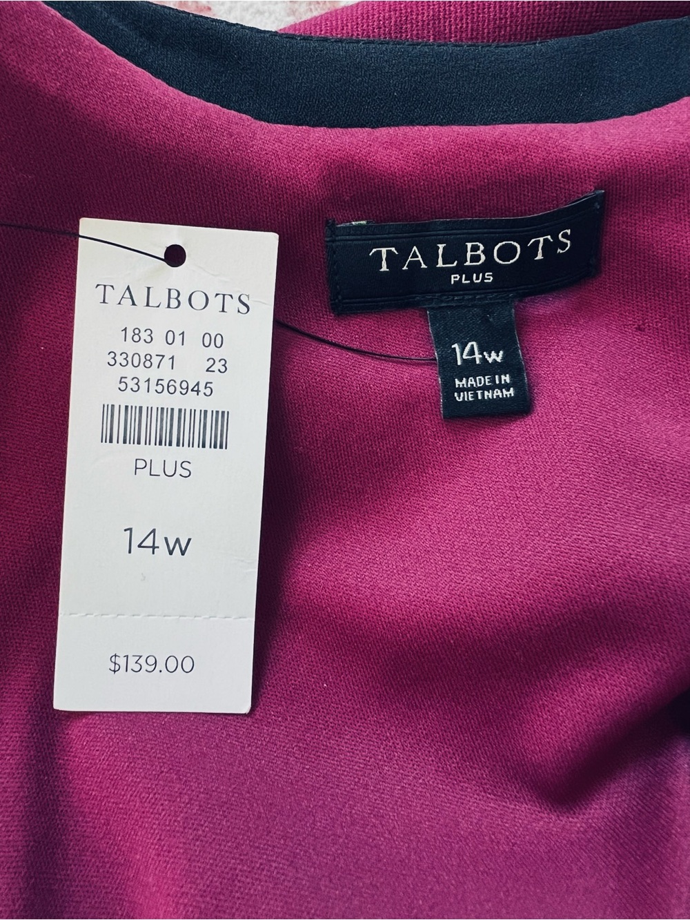 Talbots Plus Tipped Ponte Tie-Neck Dress - Picture 6 of 8